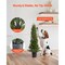2 Pack Artificial Cedar Topiary Trees Faux Pine Plants for Indoor Outdoor Decor